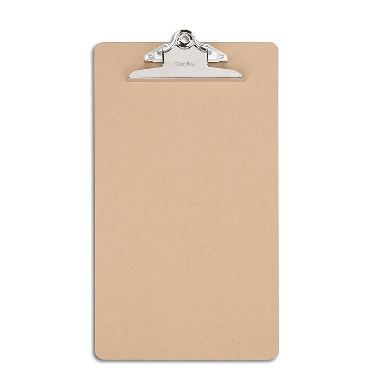 Staples Hardboard Clipboard, Legal Size, Brown (28385) image 1