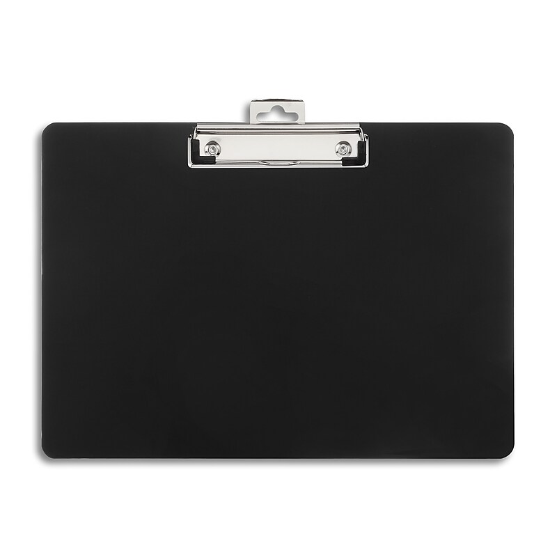 Plastic Landscape Clipboard, Letter Size, Black (28526) image 1