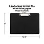 Plastic Landscape Clipboard, Letter Size, Black (28526)~#|#~s1206546_sc7
