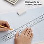 Staples 12" Acrylic Standard Imperial/Metric Scales Ruler, Clear (51882-CC)~#|#~s1206581_sc7