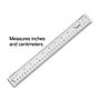 Staples 12" Acrylic Standard Imperial/Metric Scales Ruler, Clear (51882-CC)~#|#~s1206582_sc7
