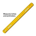 Staples 12" Plastic Ruler, Assorted Colors (51884)