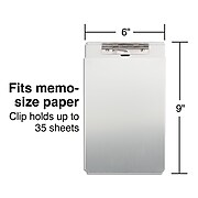 Staples Memo Aluminum Storage Clipboard, Memo Size, Silver (44400-CC)