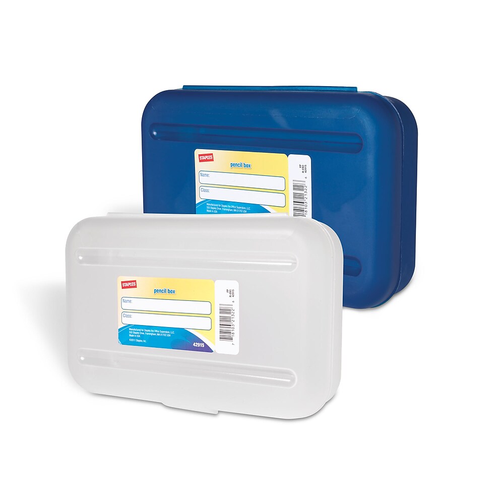 Staples® translucent pencil box