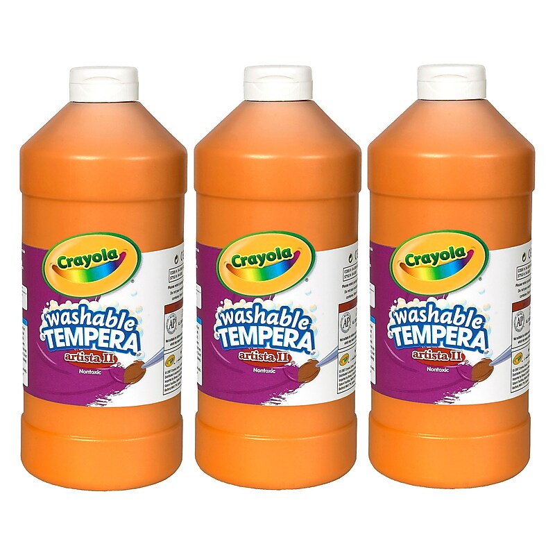 Crayola Artista Ii Liquid Tempera Paint Orange 32 Oz. [Pack Of 3] (3PK-54-3132-036) image 1