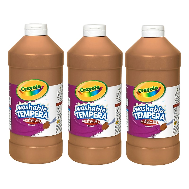 Crayola Artista Ii Liquid Tempera Paint Brown 32 Oz. [Pack Of 3] (3PK-54-3132-007) image 1