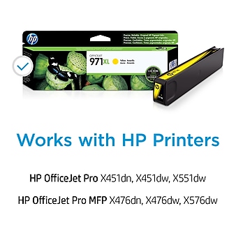 HP 971XL Yellow High Yield Ink Cartridge (CN628AM)