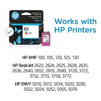 HP 65 Tri-Color Standard Yield Ink Cartridge (N9K01AN#140)