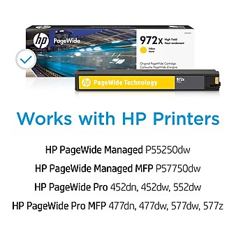 HP 972X Yellow High Yield Ink Cartridge (L0S04AN), print up to 7000 pages