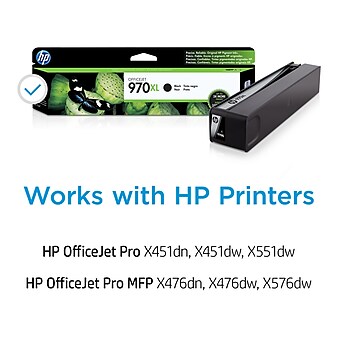HP 970XL Black High Yield Ink Cartridge (CN625AM)