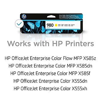 HP 980 Yellow Standard Yield Ink Cartridge (D8J09A)