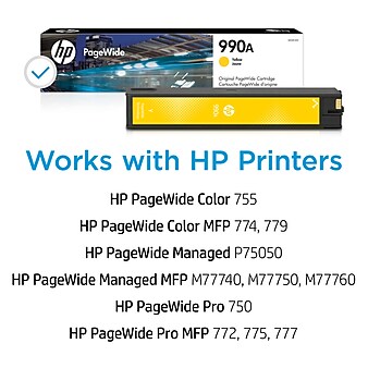 HP 990A Yellow Standard Yield Ink Cartridge (M0J81AN)