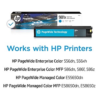 HP 981X Cyan High Yield Ink Cartridge (L0R09A)