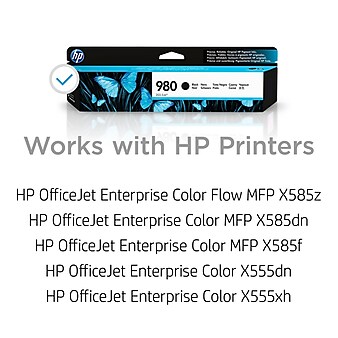 HP 980 Black Standard Yield Ink Cartridge (D8J10A)