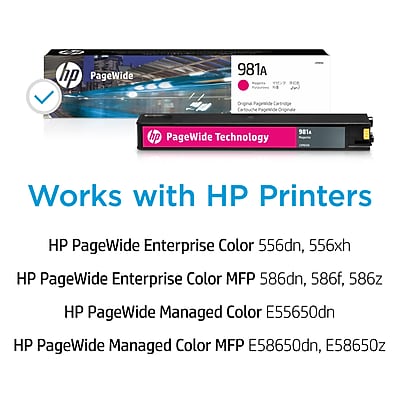 HP 981A Magenta Standard Yield Ink Cartridge, Prints Up to 6,000 Pages (J3M69A) Sansujyuku sansujyuku.com