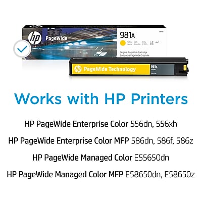 HP 981A Yellow Standard Yield Ink Cartridge, Prints Up to 6,000 Pages (J3M70A) Sansujyuku sansujyuku.com