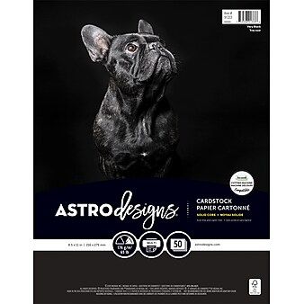 Neenah Paper Creative Collection 65 lb. Cardstock Paper, 8.5" x 11", Black, 50 Sheets/Ream (91333-01)
