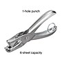Staples 1-Hole Punch, 6 Sheet Capacity, Silver (10573-CC)~#|#~s1208242_sc7
