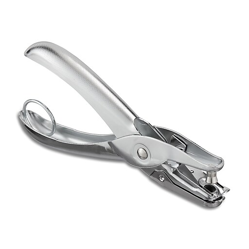 1-Hole Punch, 6 Sheet Capacity, Silver (10573-cc)