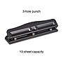 Staples Adjustable Punch, 10 Sheet Capacity, Black (24539-CC/10574)~#|#~s1208277_sc7