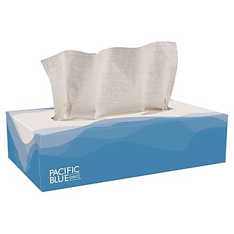 Pacific Blue Select Facial Tissue, 2-ply, 100 Tissues/Box, 30 Boxes/Carton (48100)