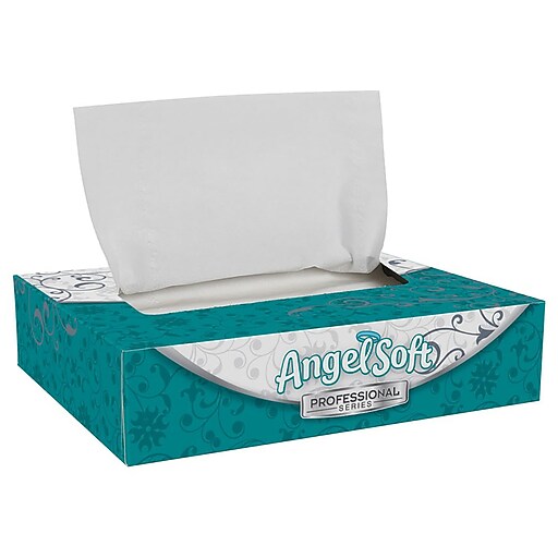 Angel Soft Professional Series Standard Facial Tissue, 2-Ply, 50 Sheets ...