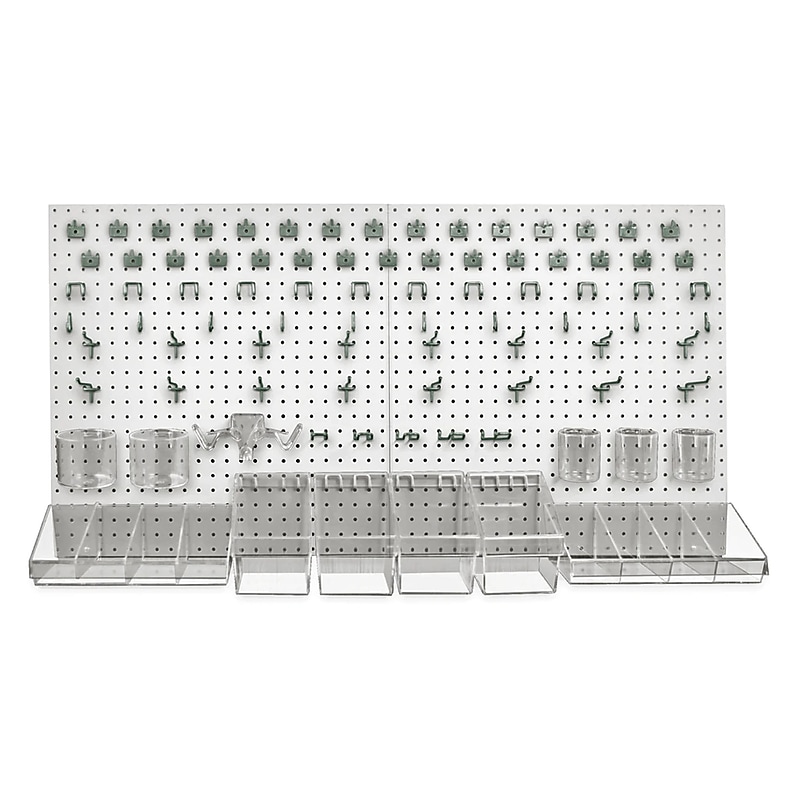 Azar 24 x 48-inch White Pegboard Organizer Kit, Each (900988-WHT) image 1