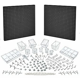 Azar Pegboard Organizer Kit Black 24 x 48-inch Each