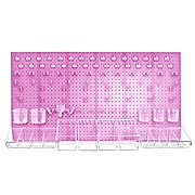 Azar 24 x 48-inch Pink Pegboard Organizer Kit Each
