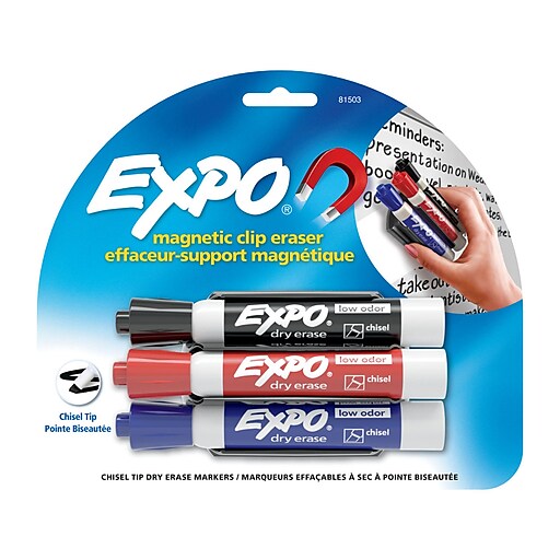 Expo Part # SAN80003 - Expo 12 Low Odor Dry Erase Markers Chisel Tip In Blue  - Markers & Highlighters - Home Depot Pro