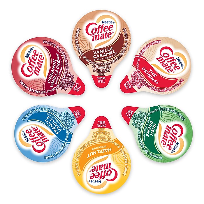 Coffee mate Variety Creme Liquid Creamer, 0.38 oz., 180/Carton