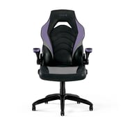 Emerge Vortex Bonded Leather Gaming Chair, Black and Purple (60115-CC)