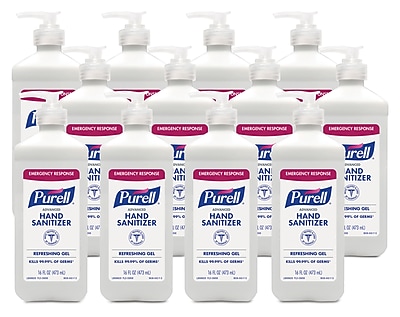 12-Pack PURELL Advanced Instant Hand Sanitizer, 16 oz Pump Bottle