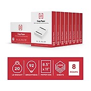 TRU RED™ 8.5" x 11" Copy Paper, 20 lbs., 92 Brightness, 500 Sheets/Ream, 8 Reams/Carton (TR59702)