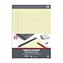 TRU RED™ Achieve Notepad, 8.5" x 11.75", Wide Ruled, Canary, 50 Sheets/Pad, 6 Pads/Pack (TR57364)~#|#~s1211722_sc7