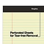 Staples Notepads, 8.5" x 11.75", Wide Ruled, Canary, 50 Sheets/Pad, Dozen (ST57300)~#|#~s1211833_sc7