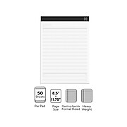 TRU RED™ Notepads, 8.5" x 11.75", Meeting Agenda Format Ruled, White, 50 Sheets/Pad, 6 Pads/Pack (TR57380)