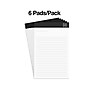 TRU RED™ Notepad, 5" x 8", Narrow Ruled, White, 50 Sheets/Pad, 6 Pads/Pack (TR57374)~#|#~s1211897_sc7
