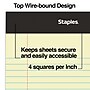Staples Notepads, 5" x 8", Narrow Ruled, Canary, 100 Sheets/Pad, 6 Pads/Pack (ST57302)~#|#~s1211946_sc7