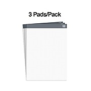 TRU RED™ Writing Pad, 8.5" x 11.75", Dot-Ruled, White, 50 Sheets/Pad, 3 Pads/Pack (TR59957)