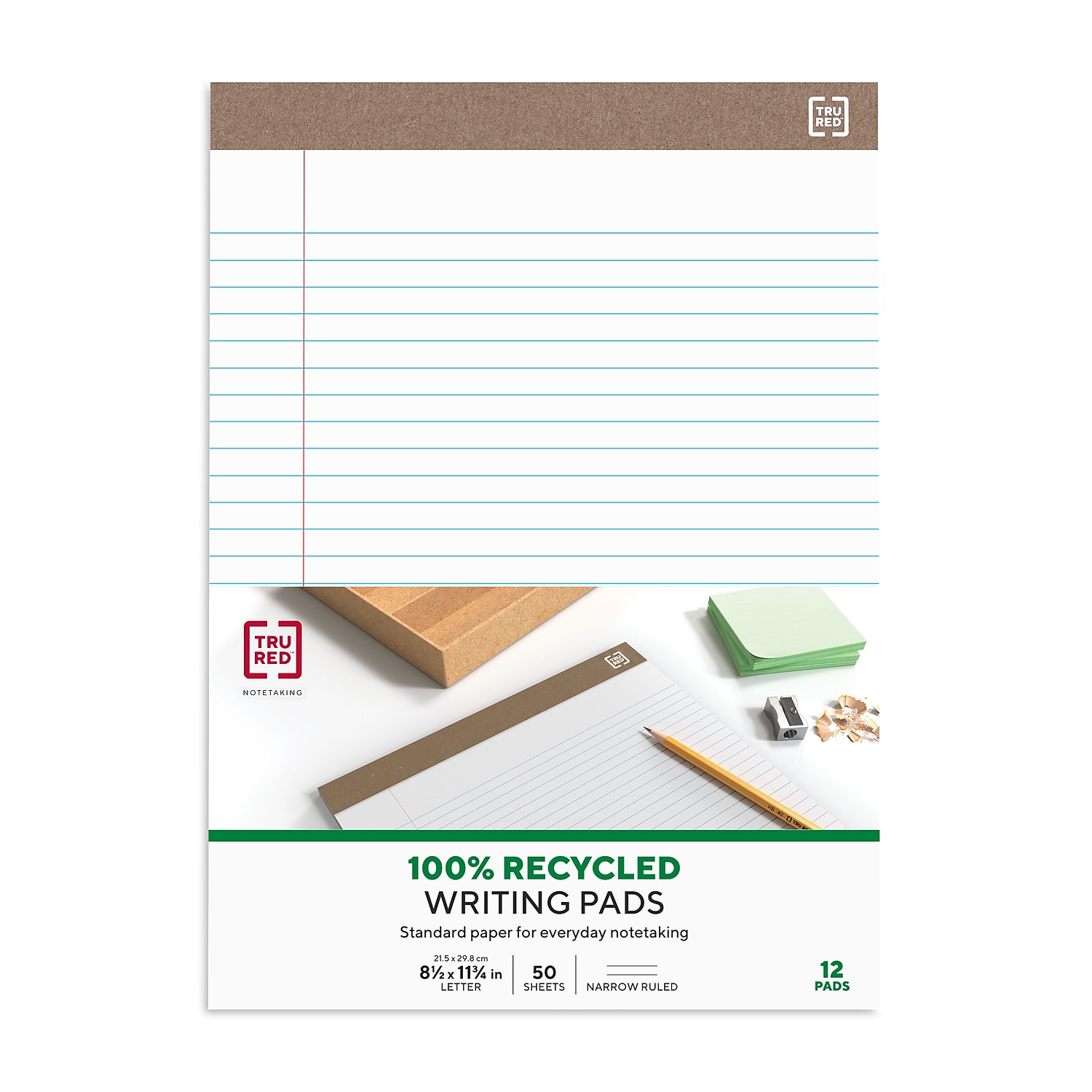 MyOfficeInnovations Notizblöcke 8,5" x 11,75" schmal weiß 50 Sh./Pad 12 Blöcke/PK - Bild 4 von 8