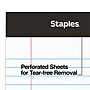 Staples® Perforated Mini Legal Writing Pads - Narrow Ruled, 3.5" x 2.5", White, 3/Pack (10871)~#|#~s1212068_sc7