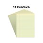 Staples Notepads, 8.5" x 11", Wide Ruled, Canary, 50 Sheets/Pad, Dozen Pads/Pack (ST57295)~#|#~s1212070_sc7