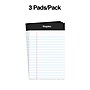 Staples® Perforated Mini Legal Writing Pads - Narrow Ruled, 3.5" x 2.5", White, 3/Pack (10871)~#|#~s1212071_sc7