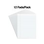 Staples Notepads, 8.5" x 11" (US letter), Wide Ruled, White, 50 Sheets/Pad, Dozen Pads/Pack (ST57334)~#|#~s1212105_sc7