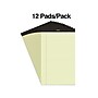 Staples Notepad, 8.5" x 14", Wide Ruled, Canary, 50 Sheets/Pad, Dozen Pads/Pack (ST57301)~#|#~s1212106_sc7