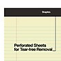 Staples Writing Pad, 8.5" x 11.75", Wide Ruled, Canary, 50 Sheets/Pad (40066)~#|#~s1212157_sc7
