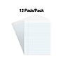 Staples Notepads, 8.5" x 11" (US letter), Narrow Ruled, White, 50 Sheets/Pad, Dozen Pads/Pack (ST57420)~#|#~s1212181_sc7