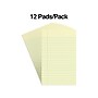 Staples® Notepads, 5" x 8", Narrow Ruled, Canary, 50 Sheets/Pad, 12 Pads/Pack (ST57293)~#|#~s1212199_sc7