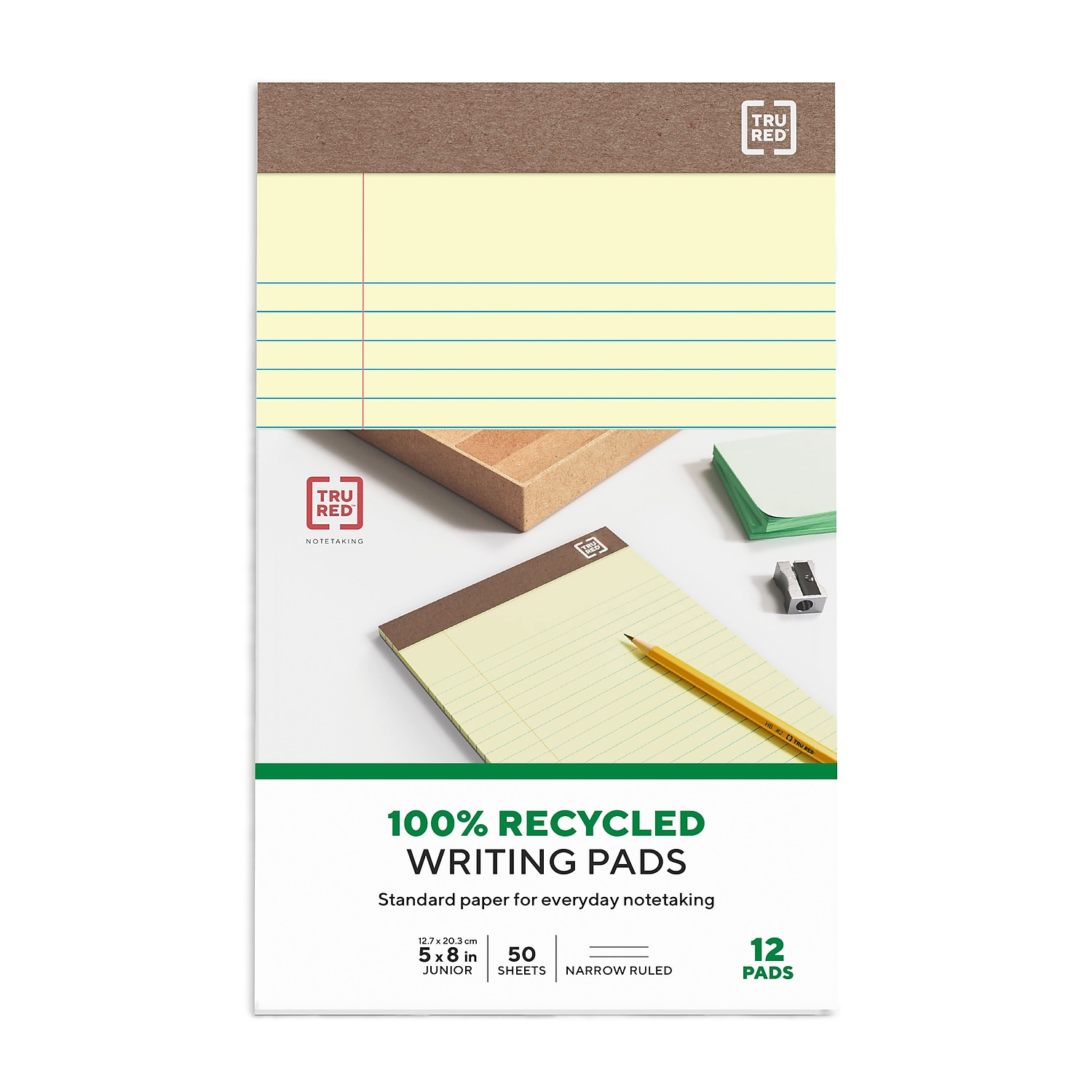 MyOfficeInnovations 100 % recycelt schmal liniert perforiert Notizblöcke Kanarienvogel 5 Zoll x - Bild 4 von 8